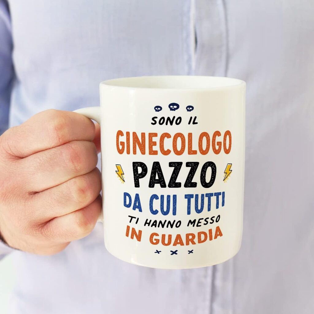 Mugffins Tazza in ceramica per PSICOLOGA donna 11 oz / 350 ml - In italiano - Tutti ti hanno messo in guardia - Idea regalo per compleanno, anniversario, natale, laurea