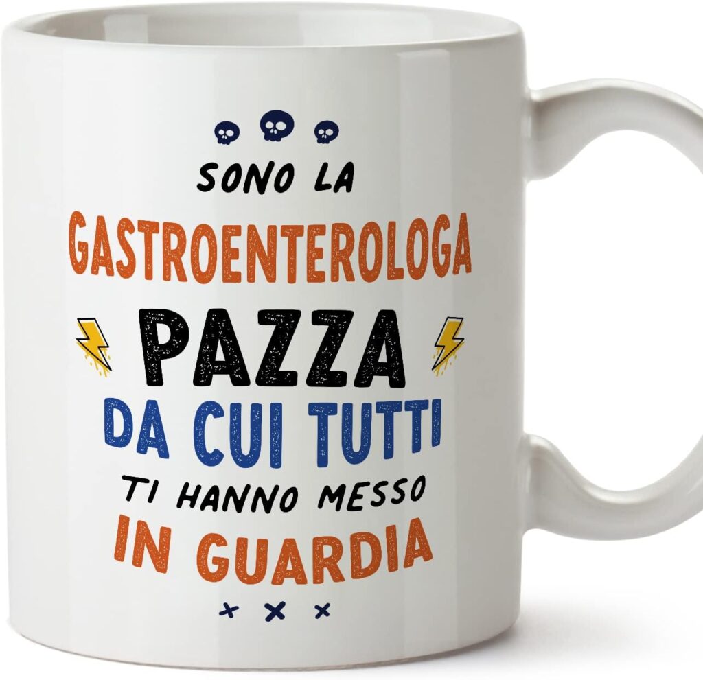 Mugffins Tazza in ceramica per PSICOLOGA donna 11 oz / 350 ml - In italiano - Tutti ti hanno messo in guardia - Idea regalo per compleanno, anniversario, natale, laurea