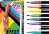 BodyMark by BIC, Temporary Tattoo Marker, Pride Pack, Skin-Safe, Mixed Brush Tip & Fine Tip, Assorted Colors, 11 Markers + 10 Stencils BodyMark by BIC, Temporary Tattoo Marker, Pride Pack, Skin-Safe, Mixed Brush Tip & Fine Tip, Assorted Colors, 11 Markers + 10 Stencils