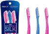 Schick Silk Touch-Up Multipurpose Exfoliating Dermaplaning Tool, Eyebrow Razor, and Facial Razor with Precision Cover, 3 Count Schick Silk Touch-Up Multipurpose Exfoliating Dermaplaning Tool, Eyebrow Razor, and Facial Razor with Precision Cover, 3 Count
